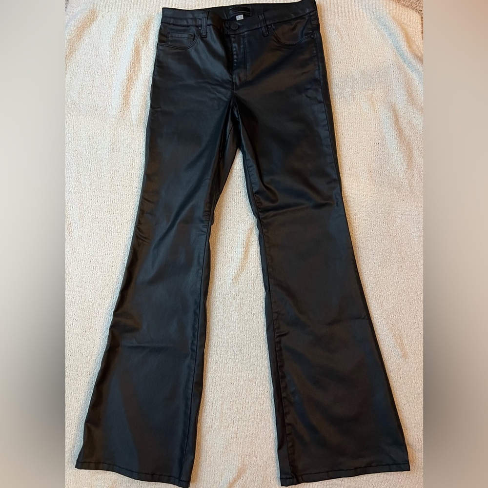 Black Coated Flare Jeans - Kut from the Kloth